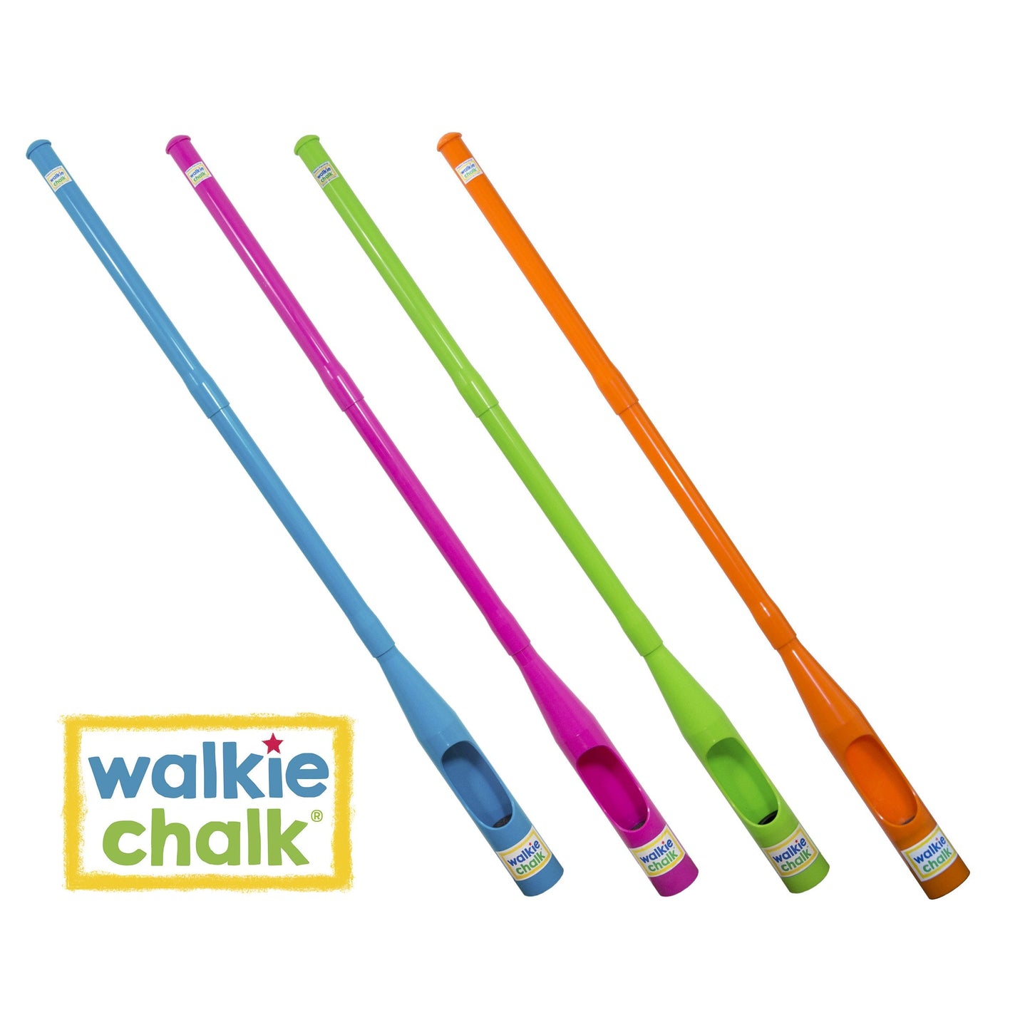 Walkie Chalk Stand-up Sidewalk Chalk Holder, (Pink), Creative Outdoor Toys for Kids and Adults Including 2x Chalks, Street Art & Playground Supplies, Accessible Fun for Everyone