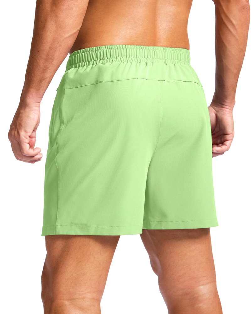 G Gradual Men's Athletic Running Shorts with Zipper Pockets Quick Dry 7"/ 5"/ 9" Workout Gym Shorts for Basketball Hiking(Mint Moment,9L)