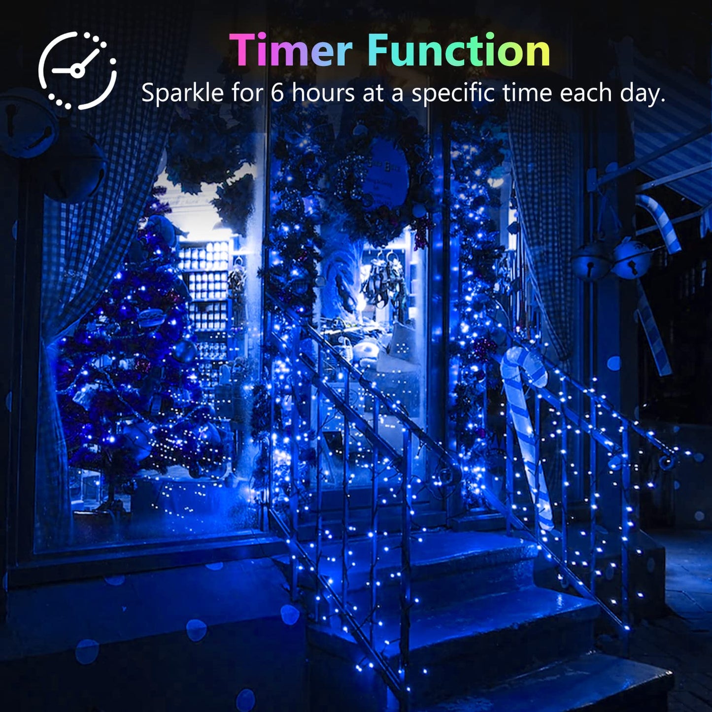 4 Pack 60 LED Fairy Lights Battery Operated with Timer, 20FT Waterproof String Lights Indoor Outdoor, Cuttable Battery Light for Home Bedroom Wedding DIY Centerpiece Christmas Decorations (Blue)