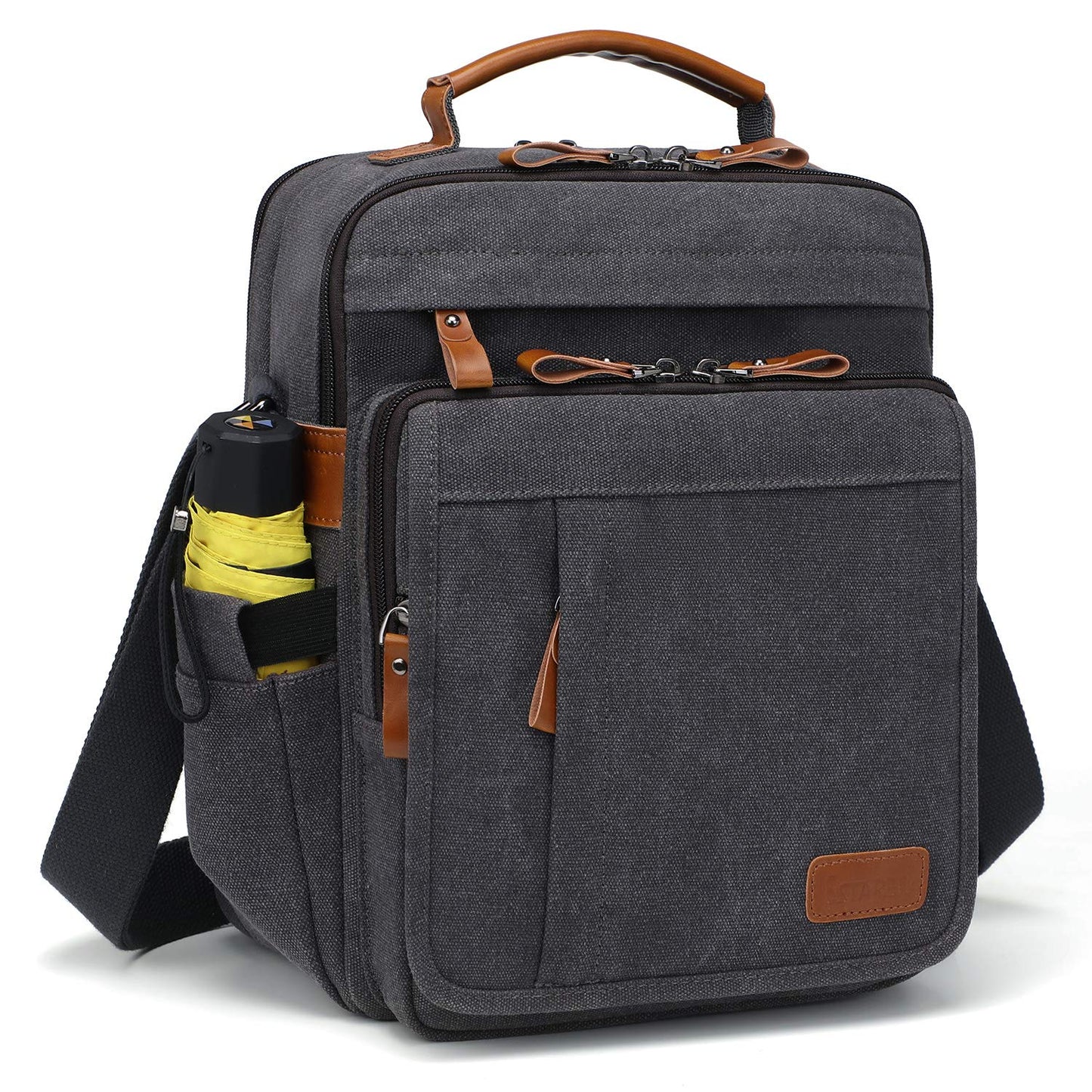 ESTARER 13-13.3 Laptop Bag for Men, Vertical Messenger Bag for 13-13.6'' Mac neo/air/pro Shoulder Bag Water-resistant Canvas