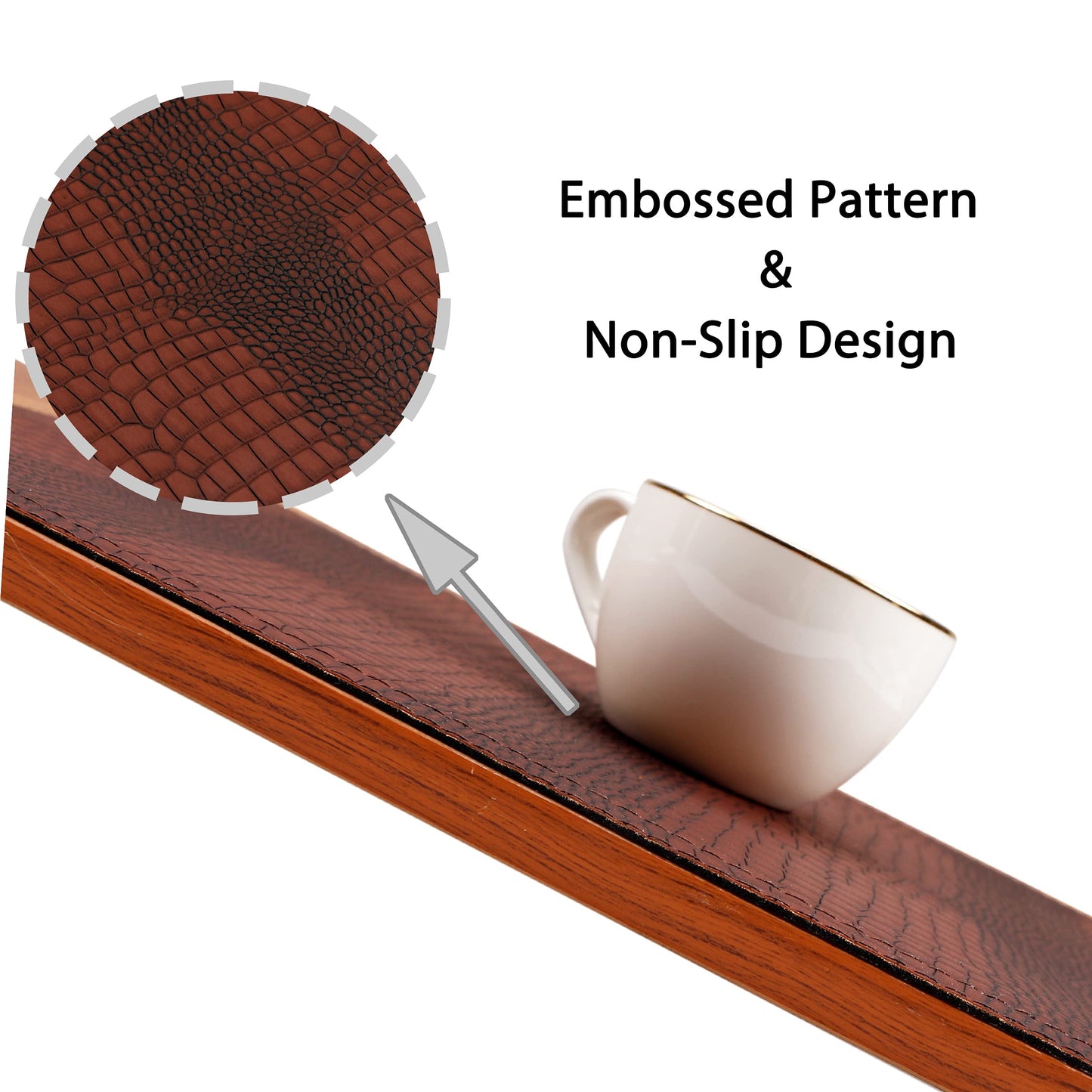 Faux Leather Placemats, PU Table Mats, Waterproof, Stain Resistant, Heat Resistant, Non-Slip Easy to Clean for Kitchen Dining Table, Conference Table, Brown
