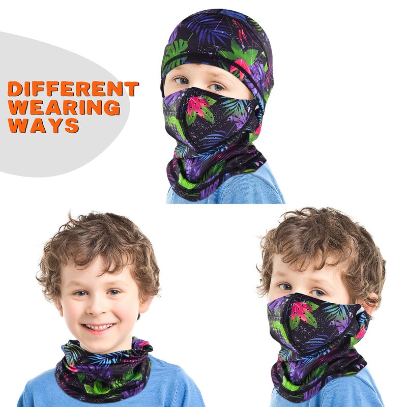 Botack Kids Ski Mask, Winter Warm Breathable Balaclava Face Mask for Boys Girls Snowboarding Snow Sports