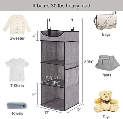 StorageWorks Hanging Closet Organizer, 3-Shelf Shelves