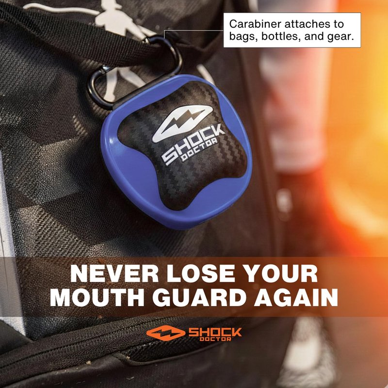 Shock Doctor Mouth Guard Case, Ventilated, Universal Storage for Mouthguard, Adult & Youth Sizes