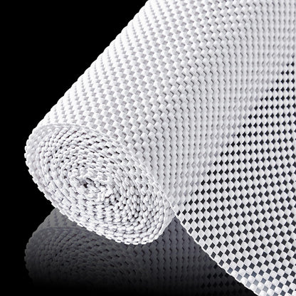 ALIUNI Shelf Liner for Kitchen Cabinet, Drawer Liners Non Slip Non Adhesive Thick Mat, Breathable Dresser Pantry Bathroom Protector, White, 12" x 120"