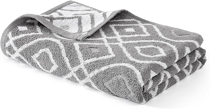 Modern Threads Oxford 6-Piece 100% Cotton Towel Set – Yarn Dyed Jacquard &