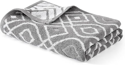 Modern Threads Oxford 6-Piece 100% Cotton Towel Set – Yarn Dyed Jacquard &