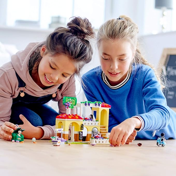 LEGO Friends Heartlake City Restaurant 41379 Restaurant Playset with Mini Dolls and Toy Scooter for Pretend Play Cool Building Kit Includes Toy Kitchen Pizza Oven and More (624 Pieces)