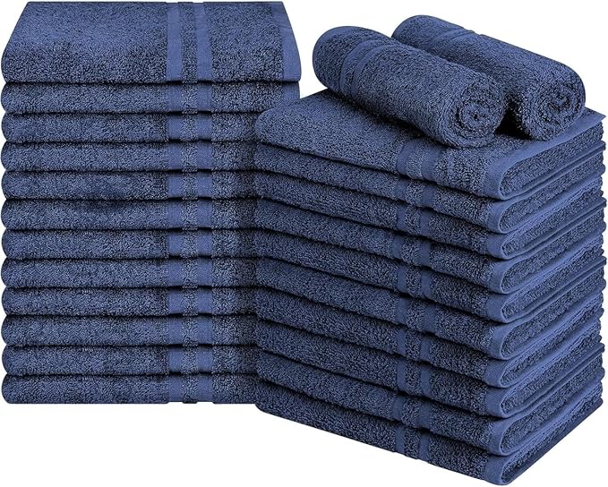 24 Pack Premium Hand Towels – 100% Cotton, Soft & Highly Absorbent – 16x27