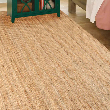 Superior Hand Woven Natural Fiber Reversible High Traffic Resistant Braided Jute Area Rug, 5' x 8'