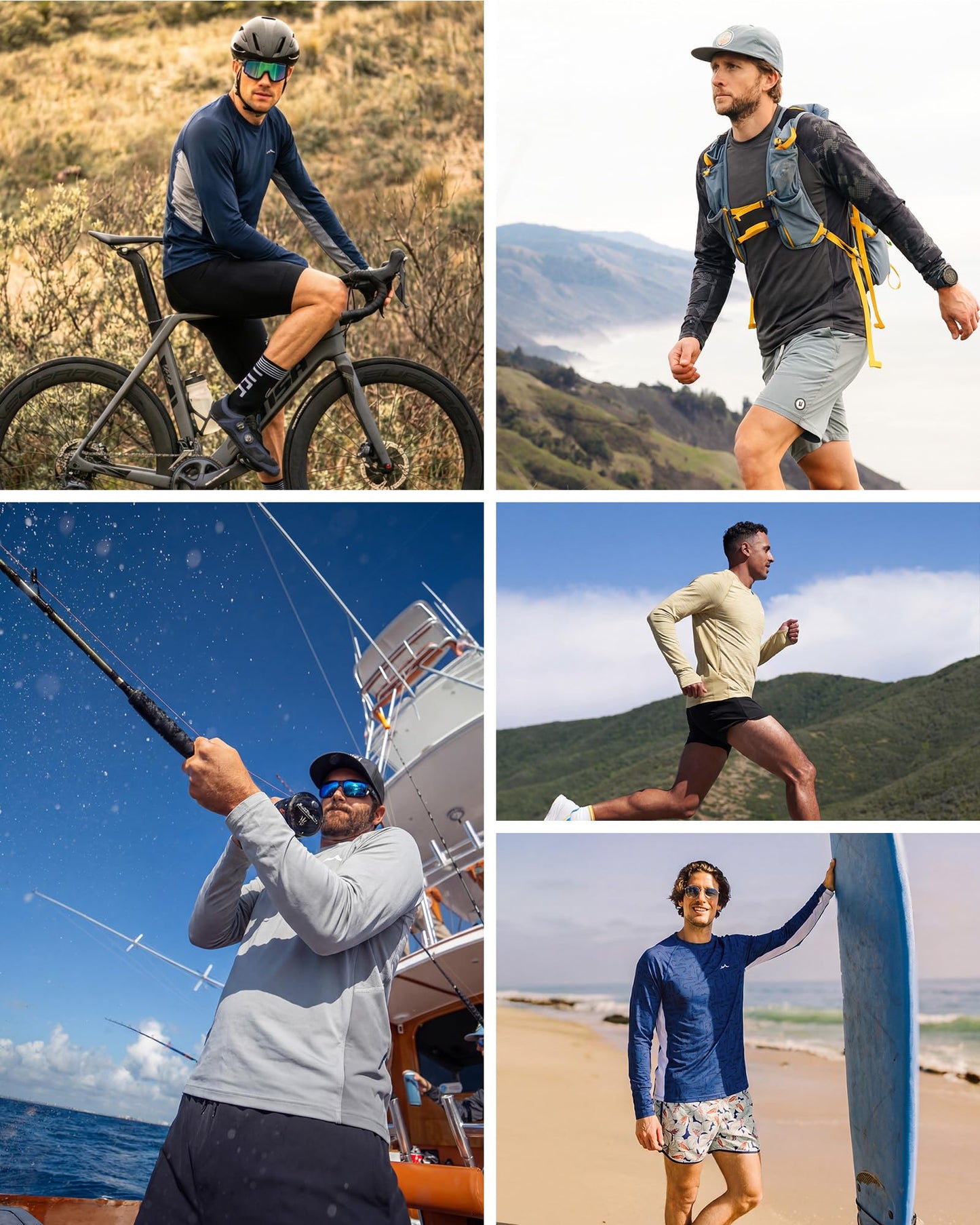 maamgic Rash Guard Shirts for Men UPF 50 Long Sleeve Men Swim Shirts Moisture Wicking & Quick-Dry for Outdoors