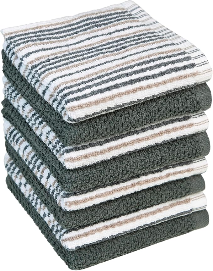 Bumble Towels Premium Dish Cloths 12"x12" | 100% Natural Ring Spun Cotton Tea
