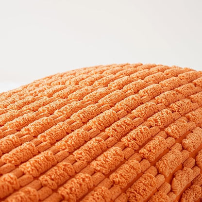 Fancy Homi Fall Orange Long Body Lumbar Decorative Throw Pillow Cover 20x54 Inch for Bed Couch Bedroom, Soft Corduroy Rectangle Solid Pillow Case 50x137 cm, Rustic Farmhouse Boho Room Decor