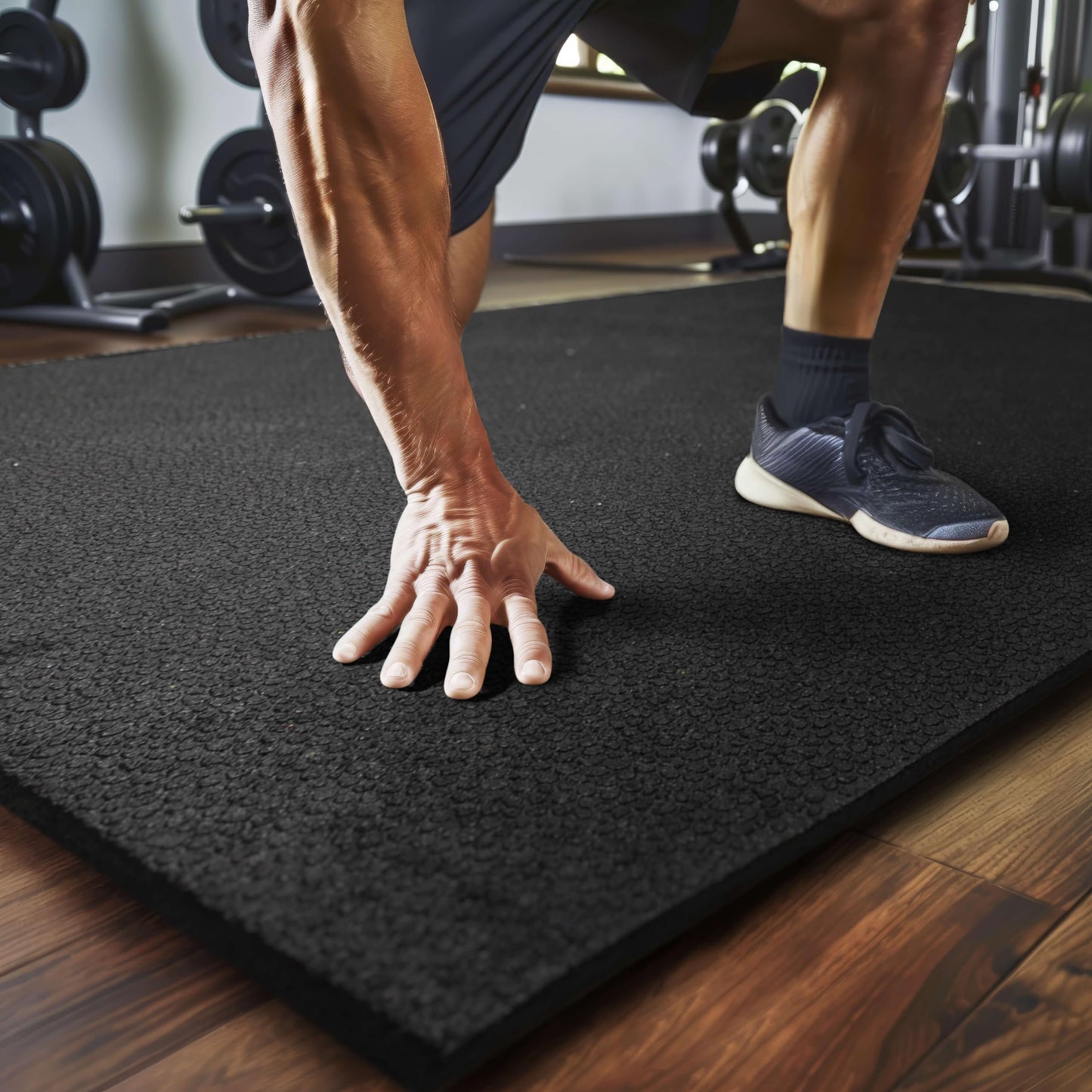 Mohawk Home Heavy Duty Rubber Stall Mat - Gym Floor- Under Dog Crate - All Purpose Utility 3' x 4' - 1/2" Thick