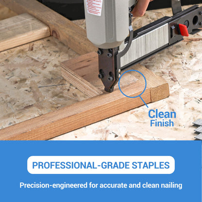 meite 18 Gauge 1/4-Inch Narrow Crown Staples, 1/2-Inch Length Heavy Duty Galvanized Upholstery Staple for Electric or Pneumatic Guns (10 Boxes)