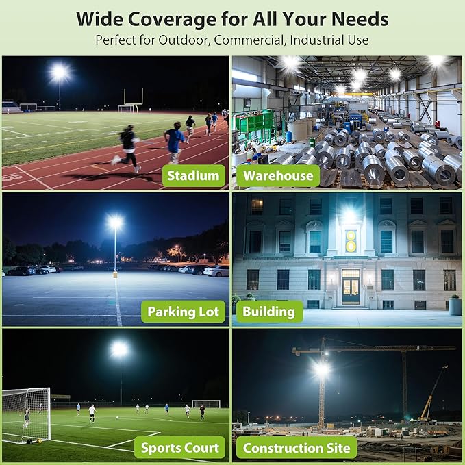 STASUN 1200W LED Stadium Lights Outdoor – Ultra Series High Power, ETL Certified, 180000LM, 5000K Daylight, 30° Beam, 100-277V, IP67 Waterproof Flood Lights for Arena, Sports Field, Parking Lot
