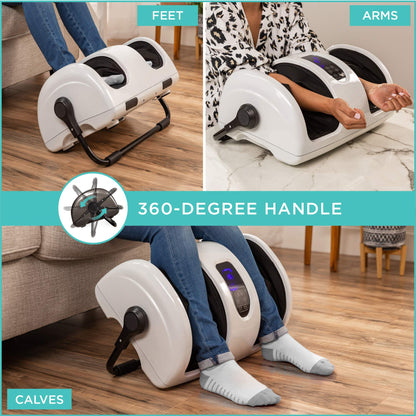 Best Choice Products Heated Shiatsu Foot Massager for Pain Relief, Plantar Fasciitis, Neuropathy, Blood Circulation w/Compact Design - Burgundy