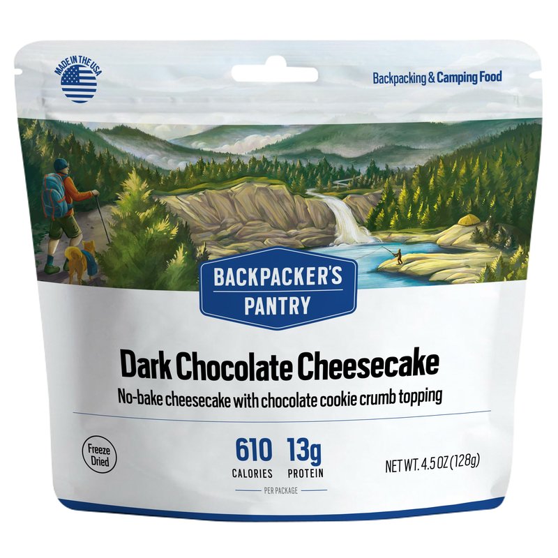 Backpacker's Pantry Dark Chocolate Cheesecake Mix - Freeze Dried Backpacking & Camping Food - Emergency Food - 13 Grams of Protein, Vegetarian - 1 Count