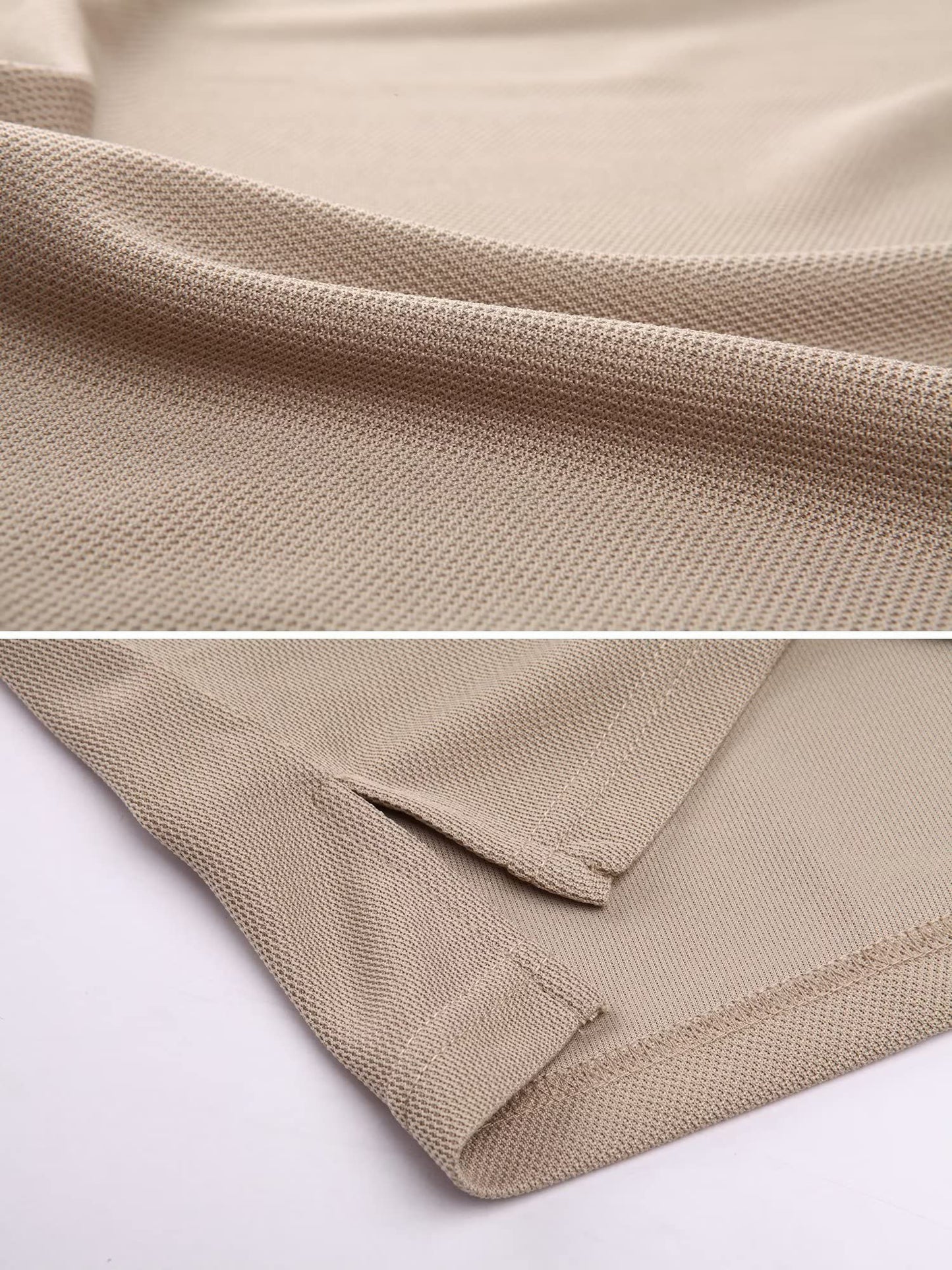 MAGCOMSEN Mens Polo Shirts Short Sleeve Golf Outdoor Dry Fit Polo Shirt Work Tactical T Shirt Khaki M