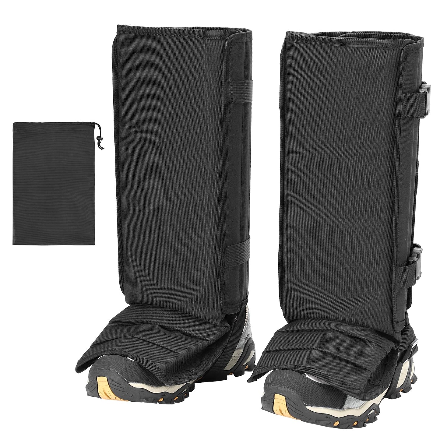 ENPOINT Snake Gaiters - Snake Guards for Legs Men & Women, Black Shoe Gaiters for Hiking, Camping, Fishing, Farm Working, Hunting Equipment, Hunting Gear for Men & Women