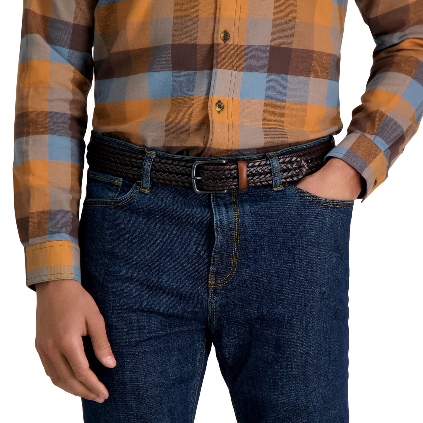 Columbia Men's Braided Belt Accessory, tan, Small (32-34)
