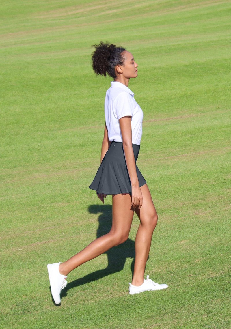 SANTINY Pleated Tennis Skirt for Women with 4 Pockets Women's High Waisted Athletic Golf Skorts Skirts for Running Casual (Dusty Blue_XXS)