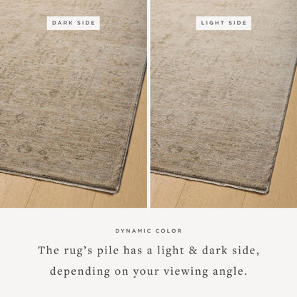 Loloi Magnolia Home by Joanna Gaines Junie Collection JUE-02 Oatmeal/Smoke 11'-6" x 15'-7", .38" Pile Height, Area Rug