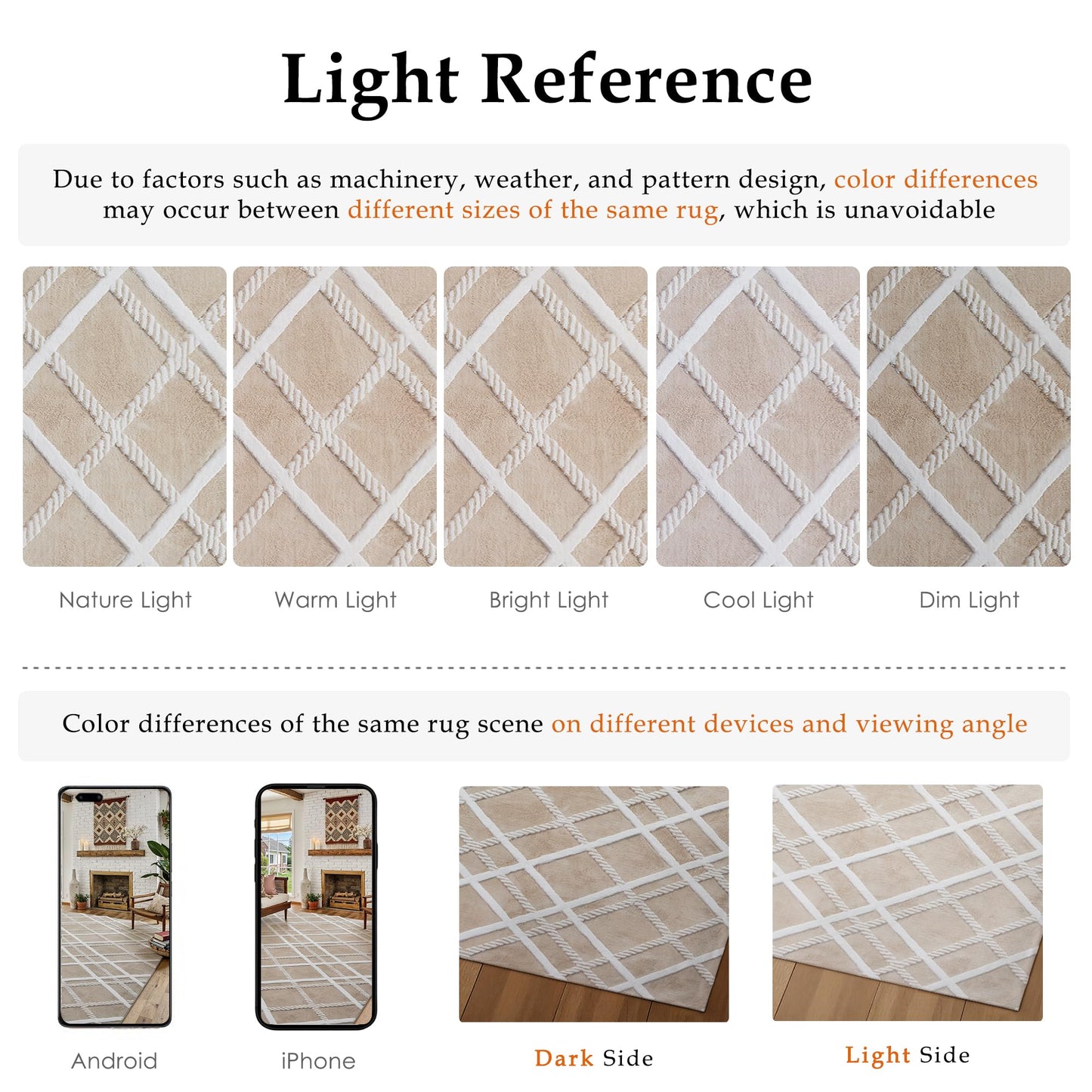 HUGEAR 5x8 Shag Area Rug Beige Modern Neutral Medium Plush Pile Super Soft Indoor Fuzzy Carpet Non Slip Non-Shedding Easy Care 0.5-inch Thick for High Traffic Areas in Living Room Bedroom Dining