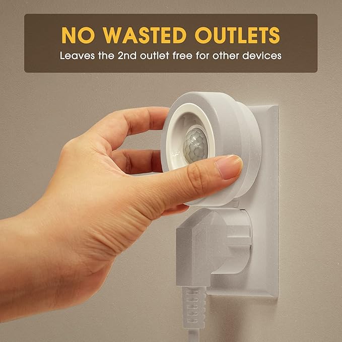 Briignite Motion Sensor Night Light, [4 Pack], Night Lights Plug into Wall, Auto On/Off Motion Activation Nightlight, Energy-Saving 0.6W LED, Warm White, Ideal for Kids, Bedroom, Bathroom