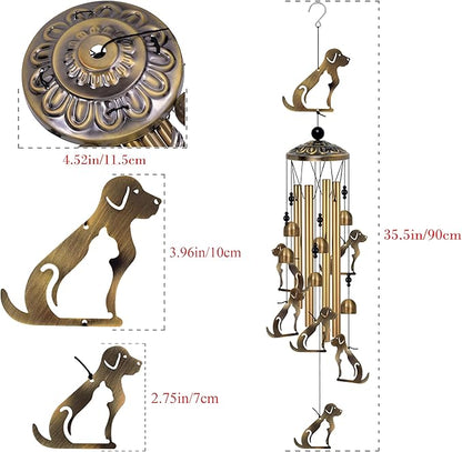 Outdoor Dog Wind Chimes Decor, Mobile Blessing Wind Bells Decorate, Sympathy Wind Catcher, Memorial Gifts for Mom, Grandma, Woman (Housewarming/Outside/Indoor/Home/Room/Porch/Yard/Garden Decoration)
