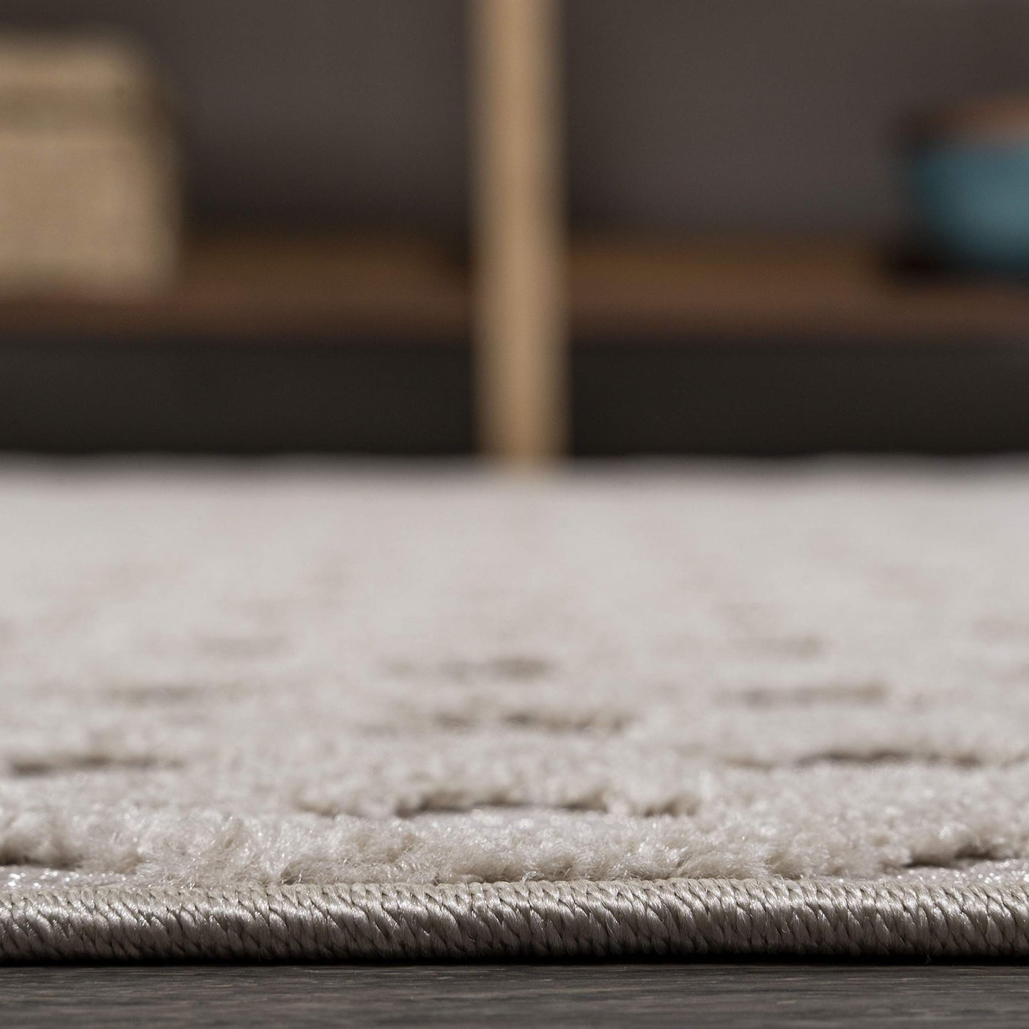JONATHAN Y Mini-Diamond Trellis Indoor Outdoor Area Rug 8X10 Beige, Rabat High-Low Pile for Backyard, Patio, Porch, Easy-Cleaning, High Traffic, Pet-Friendly, Non-Shedding (SBH101A-8)
