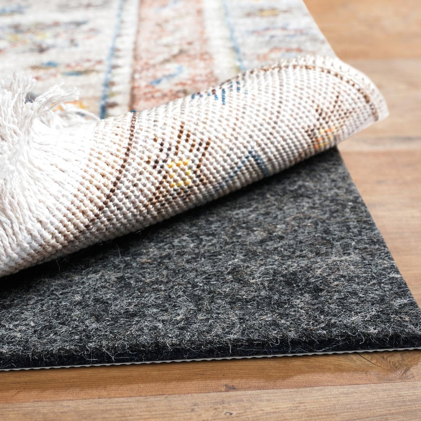 BAGAIL Felt and Natural Rubber Backing Rug Pads 1/4” Thick, 9 x 12 Ft Non Slip Carpet Gripper Keep Rugs in Place, Under Area Rug Protective Cushioned Pads, Carpet Runners, Hardwood Floors Protection