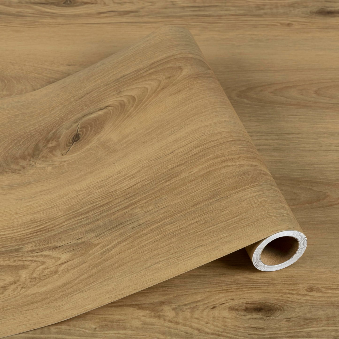 Dureidos Peel and Stick Floor Tile - Wood Vinyl Flooring Roll Waterproof for Kitchen and Bathroom - 11.8in X 137.8in Self Adhesive Floor Tiles Removable