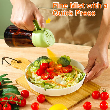 Oil Sprayer for Cooking, 2 In 1 Oil Dispenser and Oil Sprayer (Black+Dark Brown)