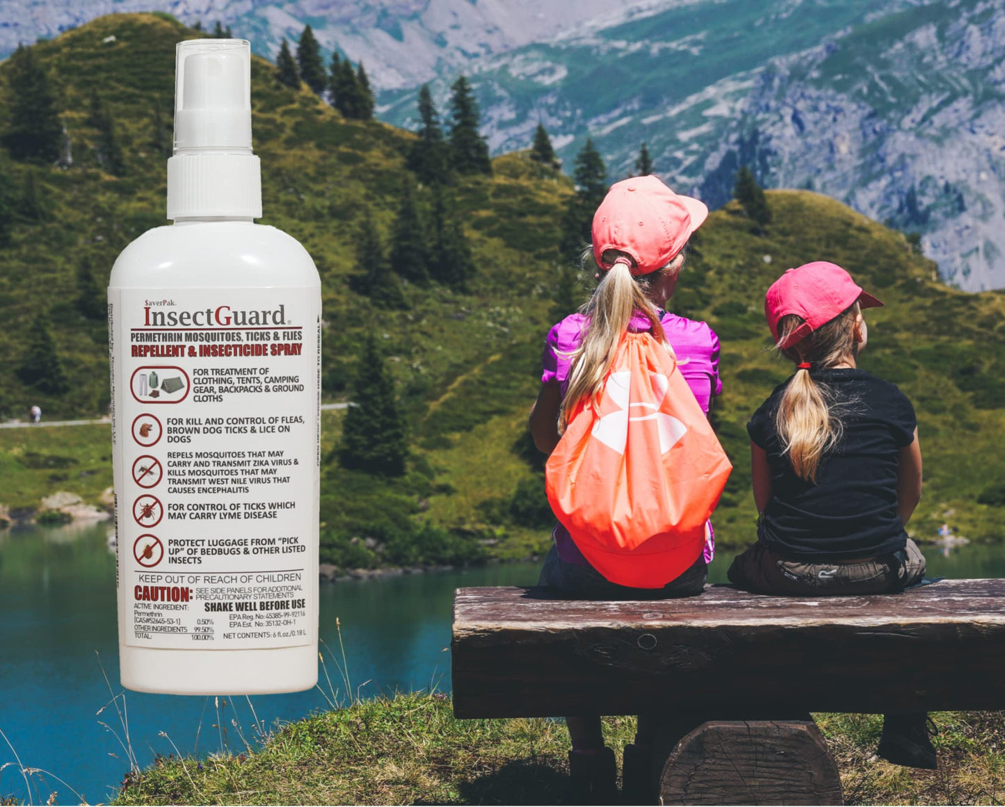 InsectGuard Permethrin Mosquitoes, Ticks and Flies Repellent & Insecticide Spray (6oz) 2 Pack