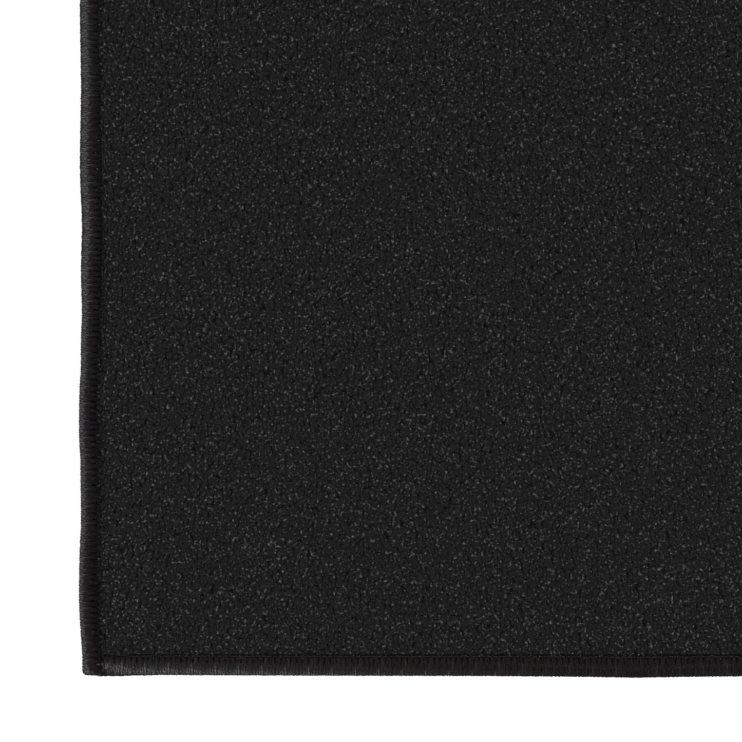 Ottomanson Aisle Runner Rug – Non-Slip Low Pile Carpet Runner for Long Hallways & Corridors, Stain Resistant & Easy to Clean, Solid Black, 1'10.5" x 20'