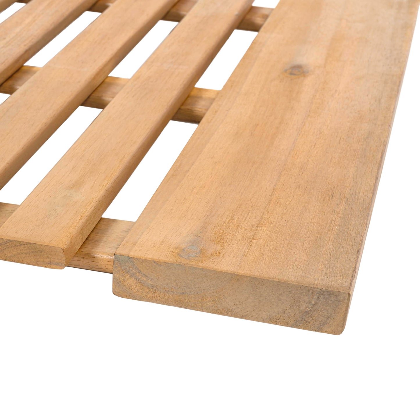 JONATHAN Y Acacia Wood Slat Indoor/Outdoor Bath Mat Light Teak 16"X26", Paige Modern Classic for Shower Mat for Bathroom Bathtub, Door, Spa, Sauna or Garden MAT1000T