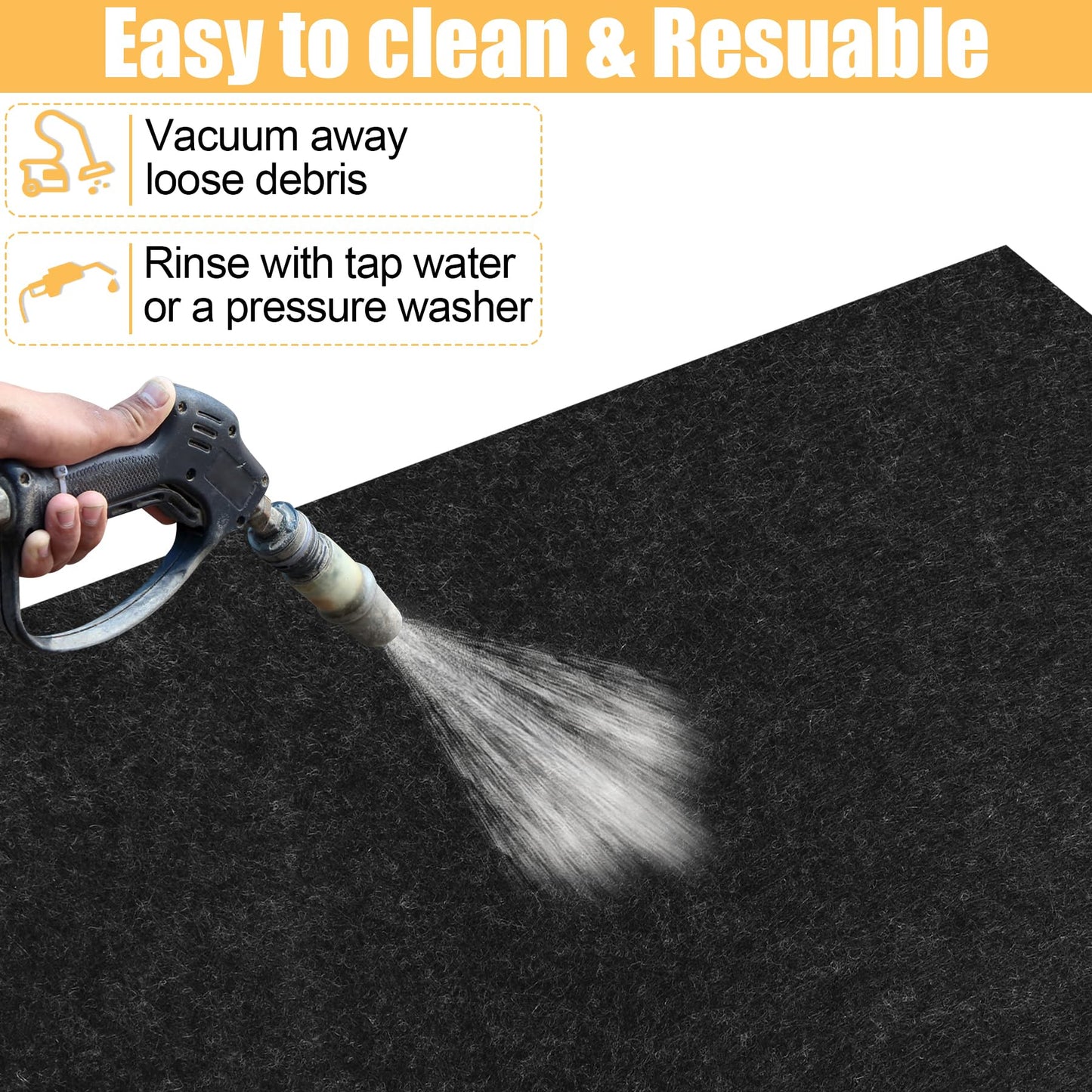 Papillon Oil Spill Mat & Garage Floor Mat | 48" x 72" Oil Change Mat for Under Car - Highly Leak-Proof, Non-Slip, Durable, Washable, Waterproof