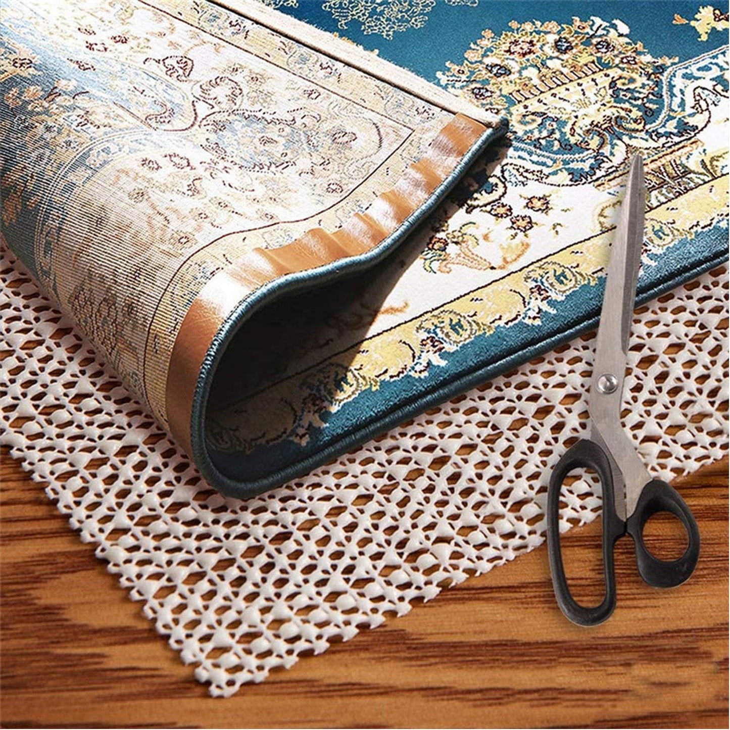 ArrErr Non-Slip Rug Pads Strong Area Rugs Gripper 47“ x 79” Runner Rug Grips Keeper Under Carpet Pads for Living Room Area Rug Washable Rugs Shag Rugs Tile Floors Doormat Keep Safe in Place