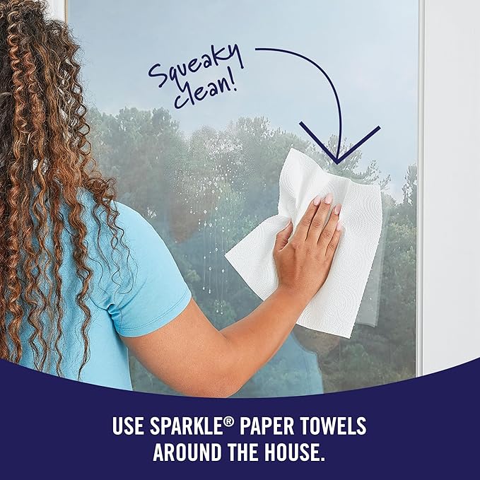 Sparkle Tear-A-Square Paper Towels, 2 Double Rolls = 4 Regular Rolls,