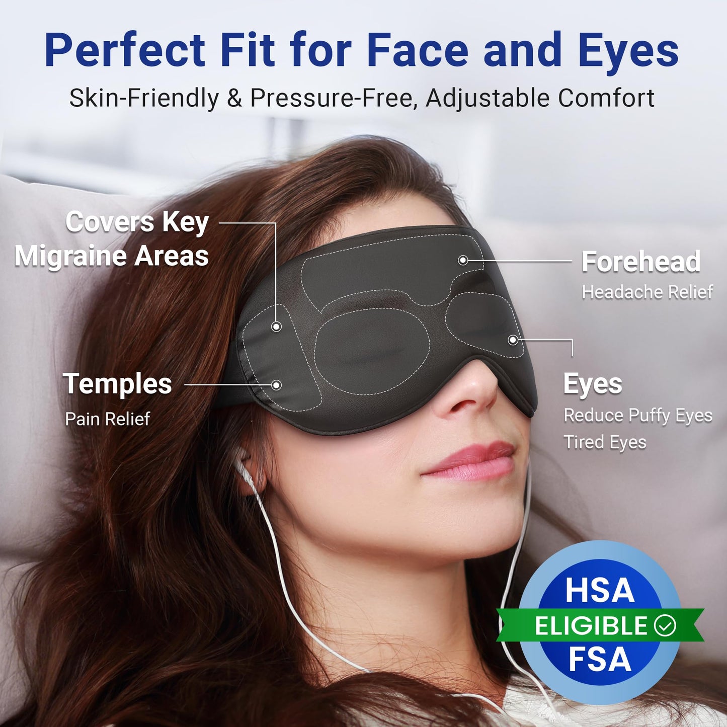 Coolig Eye Mask for Puffy Eyes: Fsa Eligible Items Hsa, Cold Compress for Migraines Headache After Surgery & Puffiness, Reusable Face Ice Pack Gel Sleep Mask for Dark Circles, Relaxing Gifts(Purple)