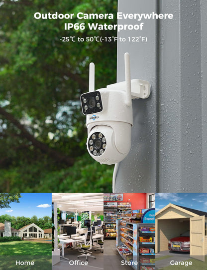 Hiseeu Wireless Security Cameras Outdoor, 5G & 2.4G WiFi Pro, Wireless Home Security Camera System, Dual Lens, 360° Pan & Tilt, Auto Tracking, Color Night Vision, 1TB HDD No Subscription, Need Plug In