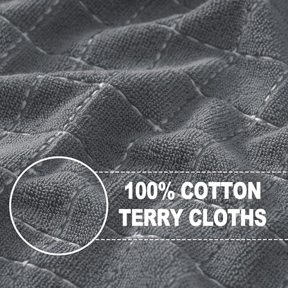 Homaxy 100% Cotton Terry Kitchen Towels, Checkered Designed, Soft and Super