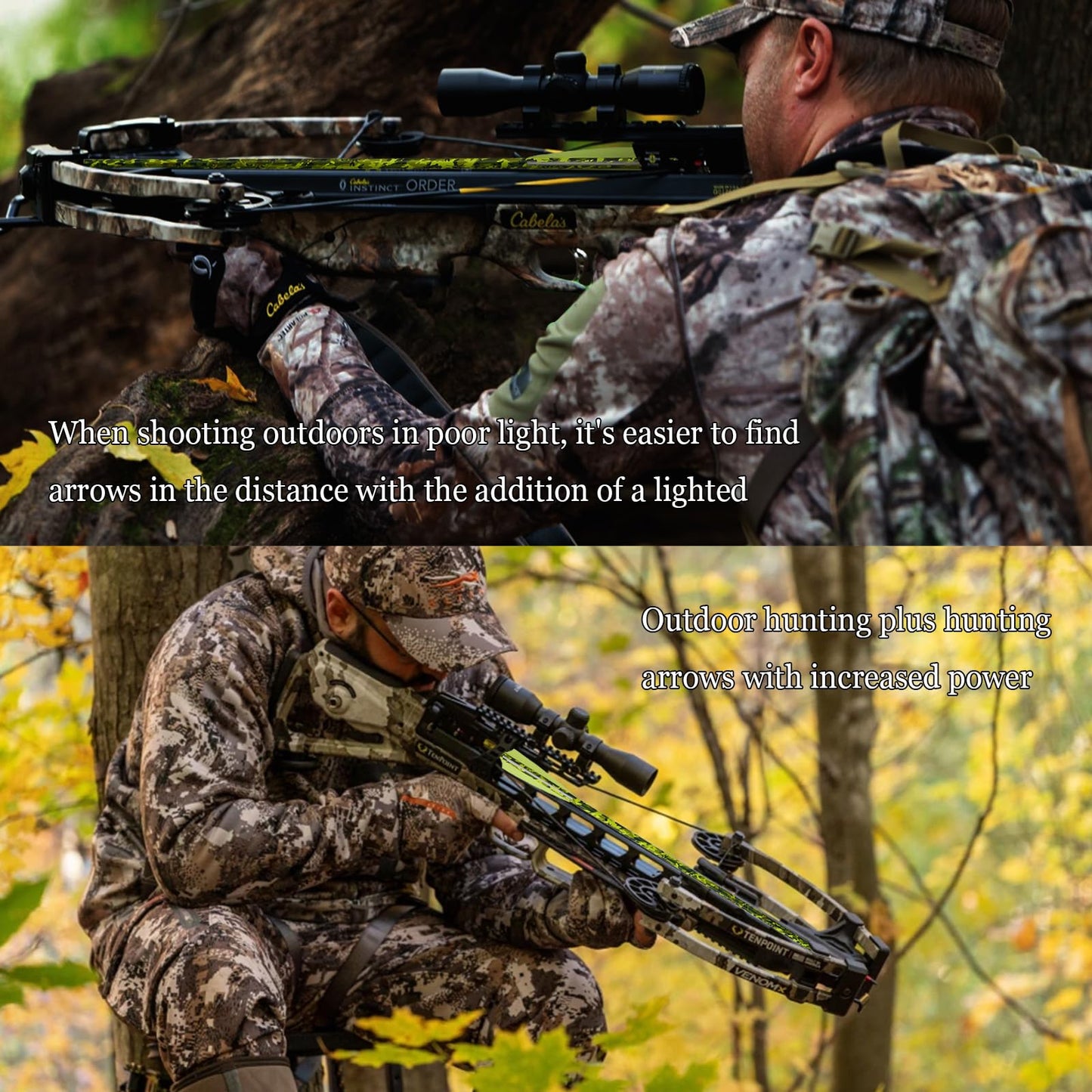 20 inch crossbow bolt Carbon Crossbow Arrow 12 Pcs With 6 Green Lighted Nock and 6 Willow Leaf Arrow Points, Hunting and Outdoor Practice lighted nocks for arrows nockturnal lighted nocks-Camouflage