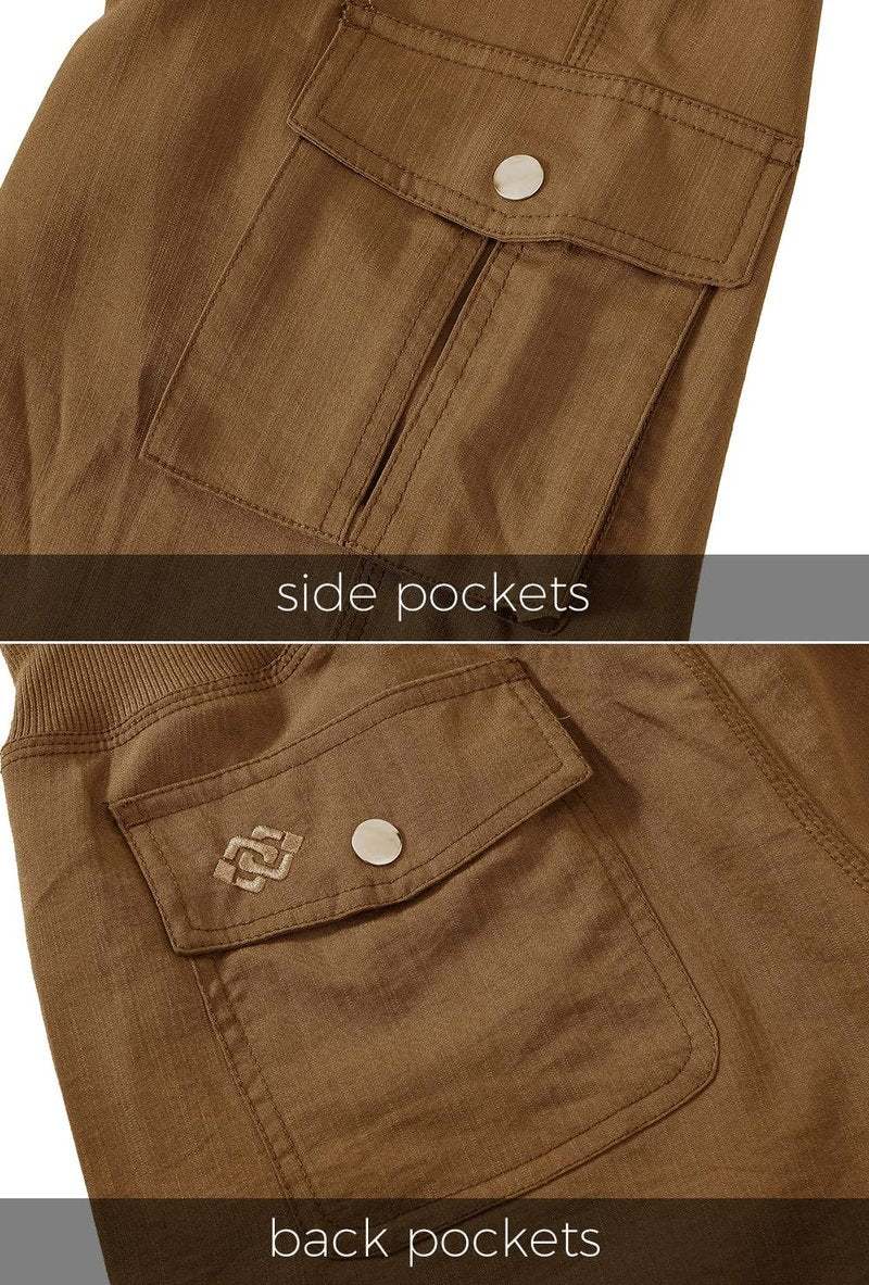 Womens Hiking Cargo Shorts Dry Fit Stretch Athletic Shorts with Pockets Yellow 1