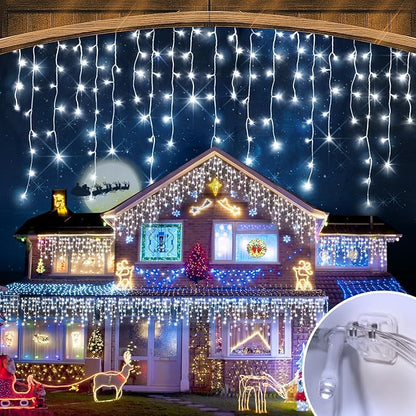 164FT Christmas Lights Outdoor Decorations 1512LED Fairy String Light 12 Lighting Modes with Timer Memory Waterproof Christmas Light for Yard Roof Party Holiday Wedding Garden Decor