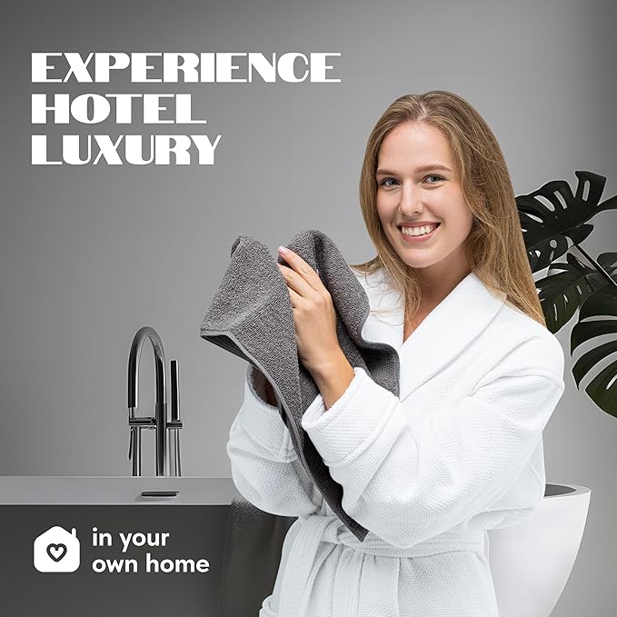 White Classic Gray Hand Towels for Bathroom Cotton Hand Towel Bulk for Gym