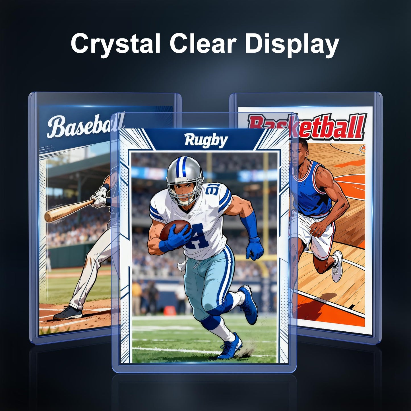 25 Count 55pt Top Loaders for Cards, 3"x4" Thick Toploaders with Soft Thick Card Sleeves for Baseball, Basketball, Football Cards