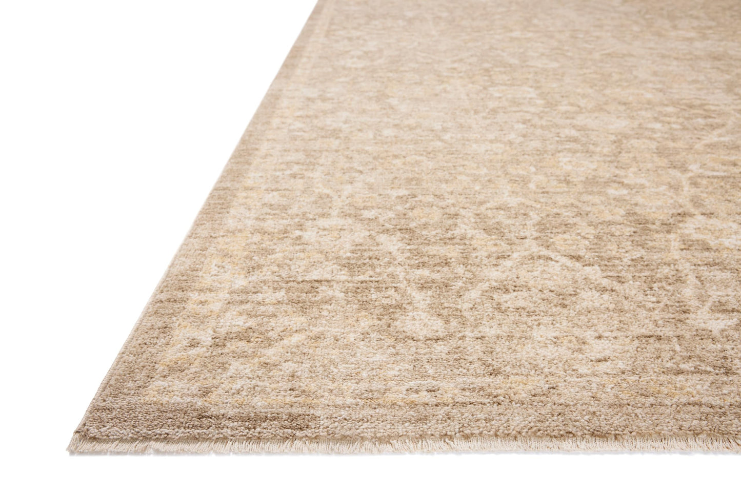 Loloi Chris Loves Julia Palma Collection PLM-01 Bark/Natural 5'-3" x 7'-6" Area Rug Vintage Style Boho Living Room Bedroom Carpet