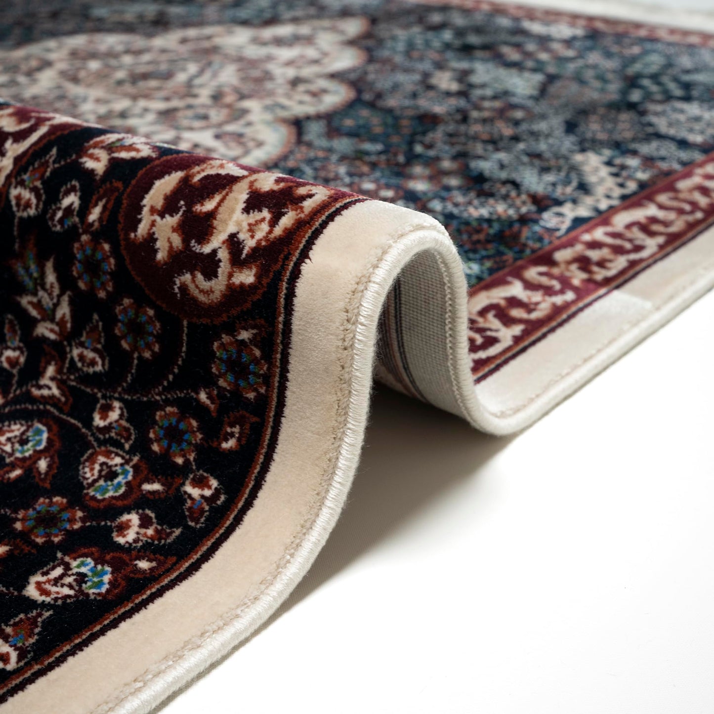 Modefa Velvet Prayer Rug - Soft Plush Turkish Janamaz Sajada Carpet for Men and Women - Luxury Velvet Wide Floral Prayer Mat Ramadan Eid Gift (Beige)